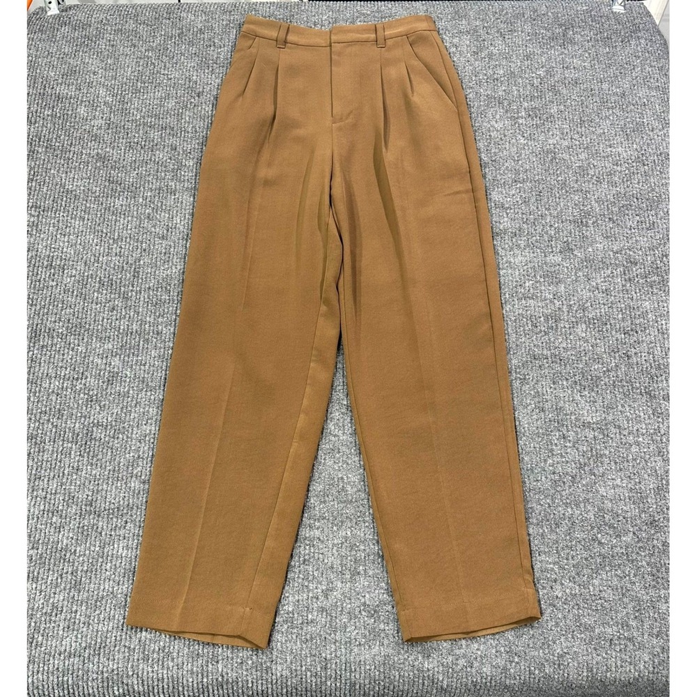Madewell Pants Women's Size 2T Tall Brown Madewell Pleated High-Waisted Trousers